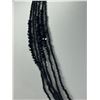 Image 2 : Extra Length Triple Strand Black Crystal Beads w/ Tiny Spacers Necklace