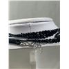 Image 3 : Extra Length Triple Strand Black Crystal Beads w/ Tiny Spacers Necklace