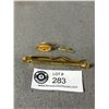 Image 1 : Gold Over Sterling Silver w/ Ruby Stone Rogers Tie Pin & Large Swap On Tie Bar