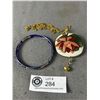 Image 1 : Vintage Hinged Enamel Cloisonne Bangle & Pendant w/ Chain Necklace