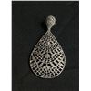 Image 2 : Large Silver Filligree Dangle Earrings, Designer Marked