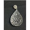 Image 3 : Large Silver Filligree Dangle Earrings, Designer Marked