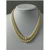 Image 2 : Vintage Double Strand Pearls Necklace w/ Original Silver Filligree Clasp