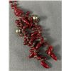 Image 2 : 2 Vintage Heavy Ruby Red Glass Beads Hangers