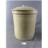 Image 1 : Vintage Medalta Stoneware 8 Gallon Crock Pot. Small chip on lid. NO SHIPPING. Approx. 15.5"H