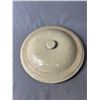 Image 2 : Vintage 5 Gallon Alberta Potteries Stoneware Crock Pot w/ Lid & Wire/Wood Handles. NO SHIPPING. Appr