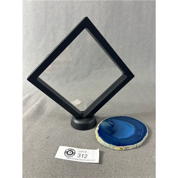 Natural Agate Slice In Display. Retails $480.00