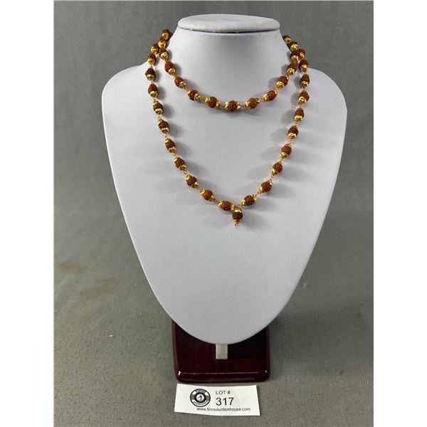 53 Beads Rudraksha Gold Plated Mala. Retails $250.00