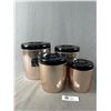Image 1 : 4 Vintage Westbend Metal Canisters Made In USA