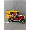 Image 1 : Vintage Battery Operated "Fire Chief" Tin Toy In Original Box. Approx. 9.5"L