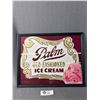 Image 1 : Vintage Framed "Palm Old Fashioned Ice Cream" Advertisement. Approx. 15" x 12"