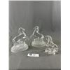 Image 1 : 3 Vintage Crystal Horse Figurines - Approx. 4" & 6" H