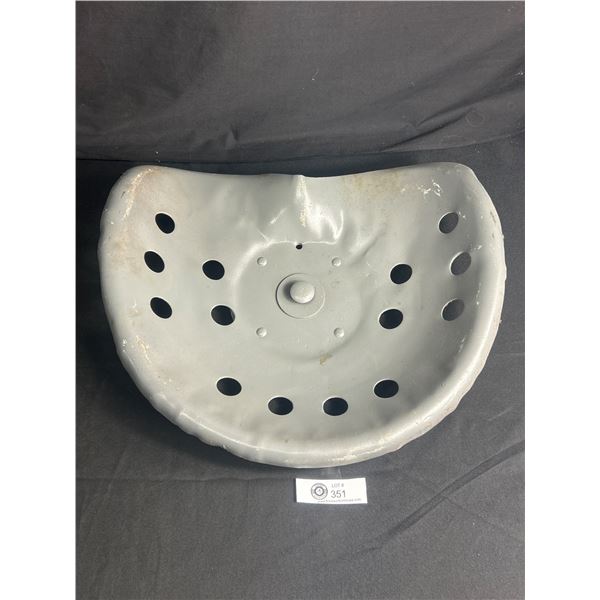 Vintage Metal Tractor Seat. Approx. 16.5  x 13 