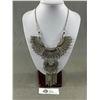 Image 1 : Very Ornate Crafted Silver Tone Necklace