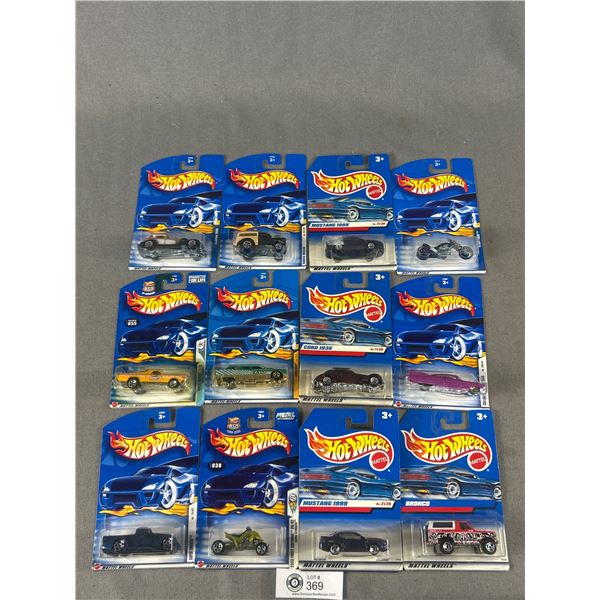 12 Packages Of Hot Wheels Die-cast Metal Collectibles