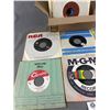 Image 3 : Box of Various 45 Records. No Scratches on Most. But Light on a Couple