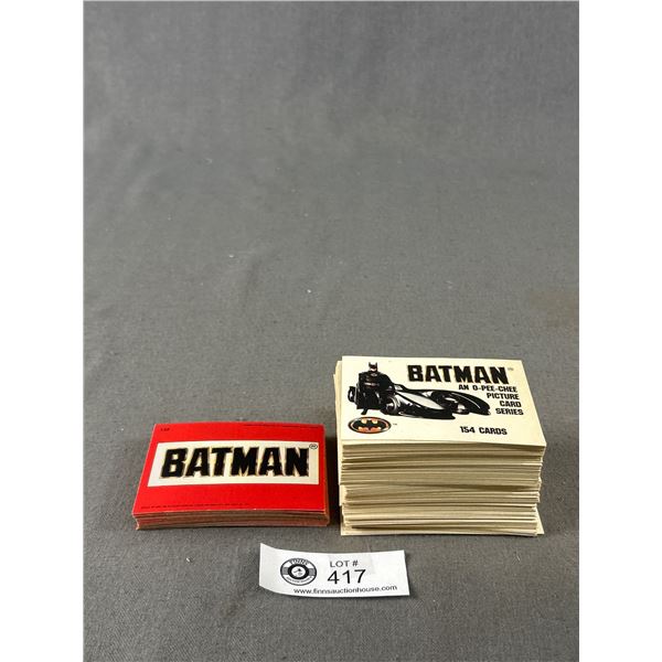 1989 Batman Set with Stickers, Missing 2 Cards #56 and #69. 152 Cards in Nice Condition