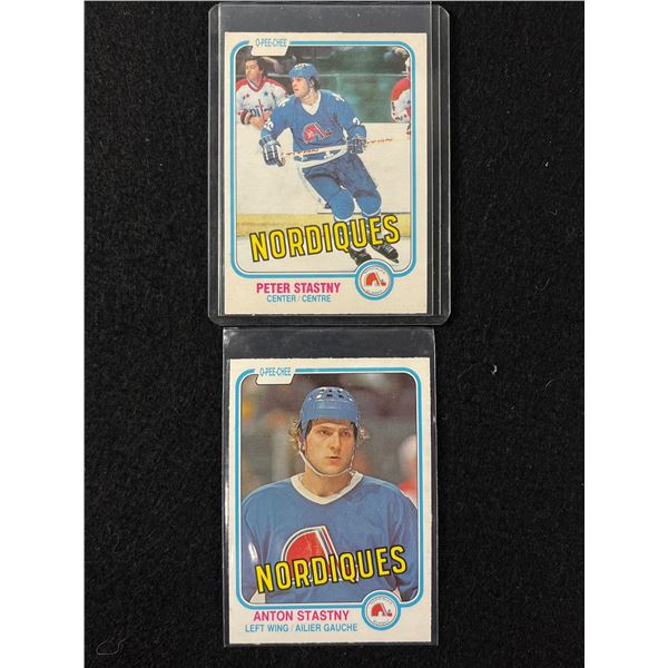 1981/82 Peter Stastny and Anton Stastny Rookie Cards O-Pee-Chee