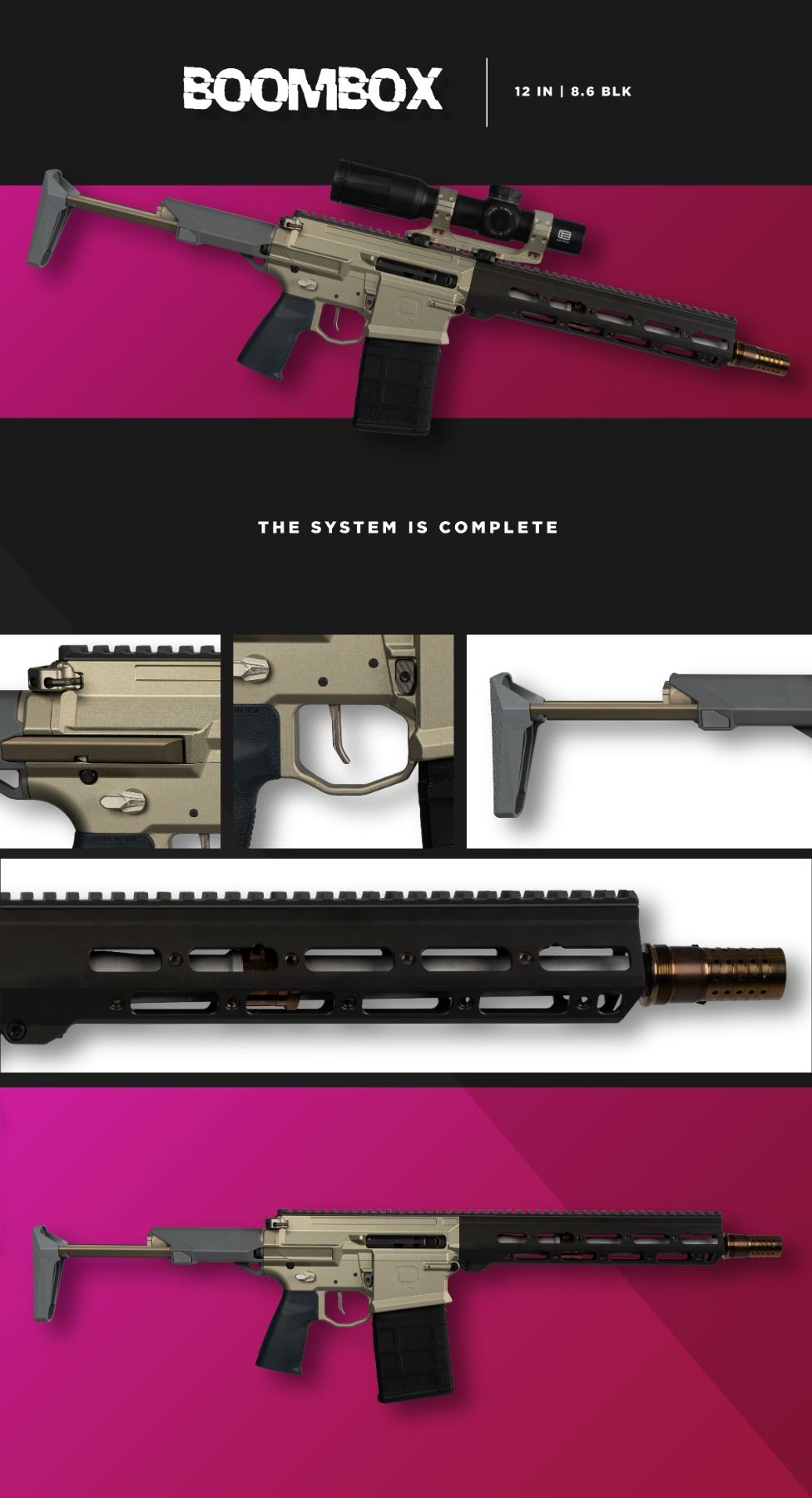 Boom Box Rifle 8.6 Blackout BoomBox & Pork Chop Silencer by Q!