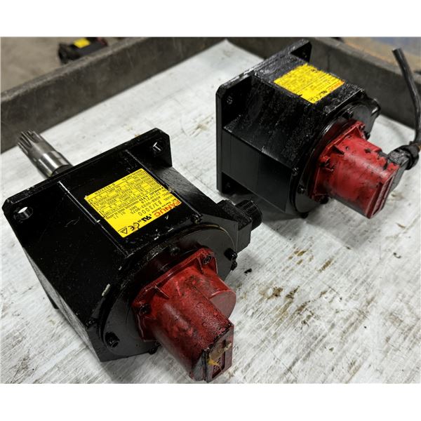 (2) Fanuc #A06B-0033-B075 #B3/3000 AC Servo Motors