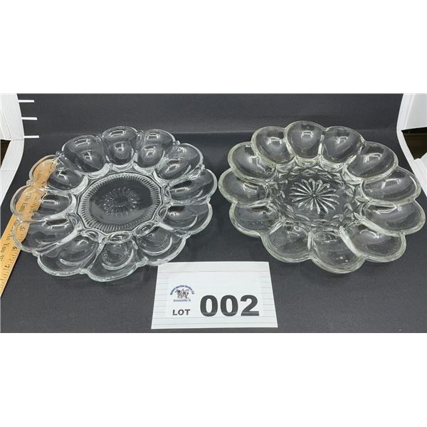 ELEGANT GLASS EGG PLATES 2