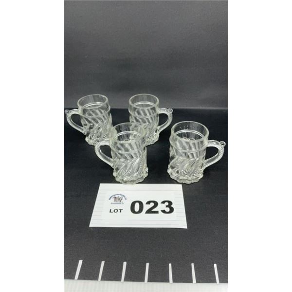 BEADED SWIRL SOUVENIR MUGS 4. 3 inches tall