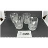 Image 1 : LEADED CRYSTAL OLD FASHIONED GLASS TUMBLERS 4.  5