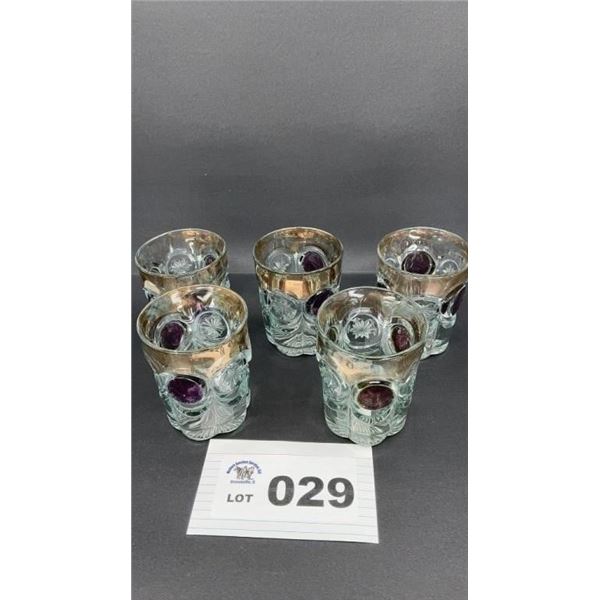 U S GLASS 1915 " KNOBBY BULLS EYE" TUMBLERS 5.