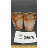 Image 1 : CARNIVAL GLASS TUMBLERS 4 in tall