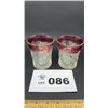 Image 1 : EAPG INVERTED STRAWBERRY TUMBLERS 4 in