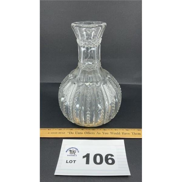 DUNCAN MILLER MARDI GRAS WATER BOTTLE 9 in tall