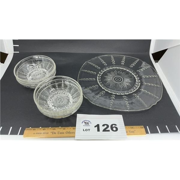 FEDERAL GLASS CO. COLUMBIA BERRY BOWLS (6) , C