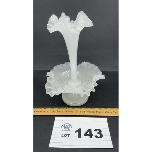 BRISTOL GLASS EPERGYNE 2 pcs 9 in