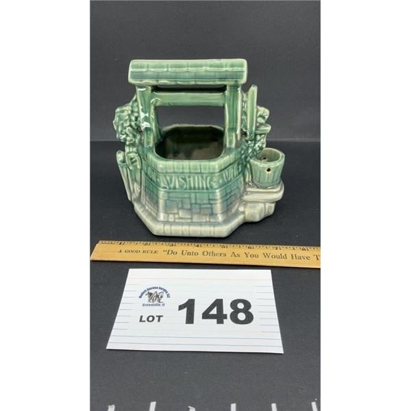 McCOY WISHING WELL PLANTER ( rare color) 6 inches