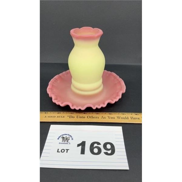 FENTON BURMESE GLASS 6 inches tall