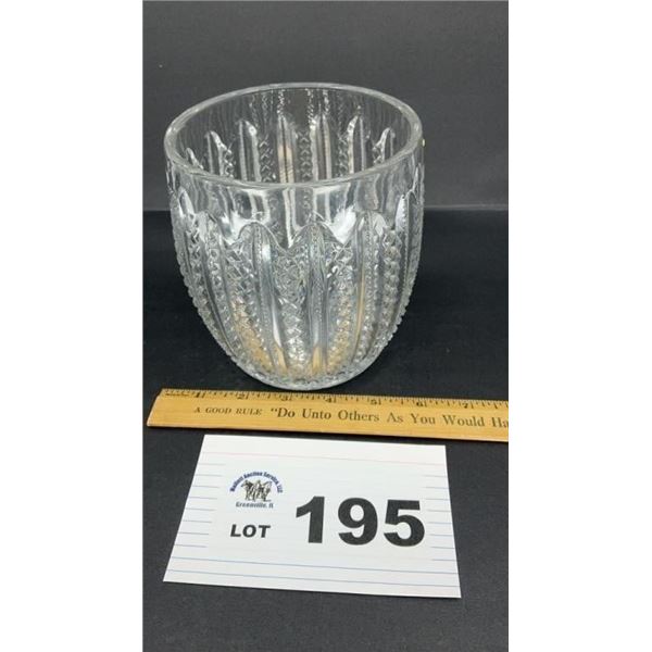 DUNCAN MILLER MARDI GRAS BISCUIT JAR no lid. 6