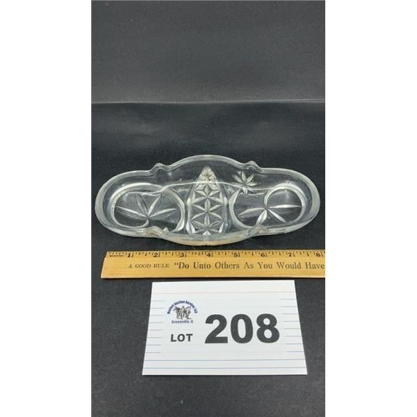 EAPG LEAF & STAR RELISH TRAY