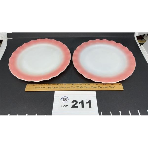 2 HAZEL ATLAS DINNER PLATES