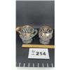 Image 1 : EAPG LEAF & STAR 4 inch CREAMER, SUGAR 2 pcs