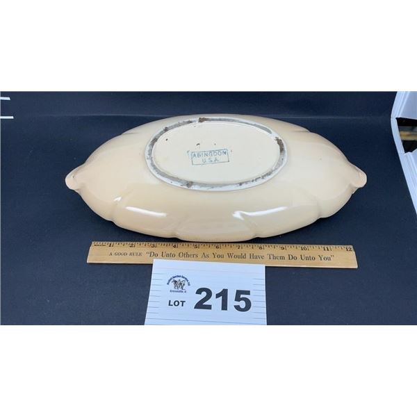 ABINGDON POTTERY CONSOLE BOWL 14 inches long, 3