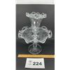 Image 1 : IMPERIAL GLASS CO CROCHETED CRYSTAL EPERGNE 12