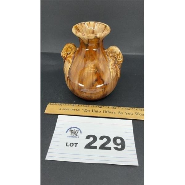 McCOY BRUSH BROWN ONYX 5 inches HT VASE