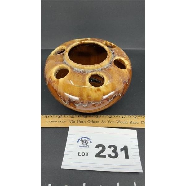 McCOY BRUSH ONYX BULB BOWL 4.5 inches tall