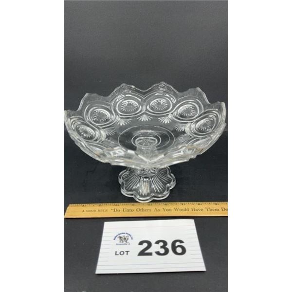 EAPG STAR IN BULLSEYE PATTERN COMPOTE 6 inches