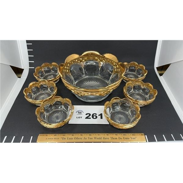 1910 NEW MARTINSVILLE GLASS CO BERRY BOWL SET 6