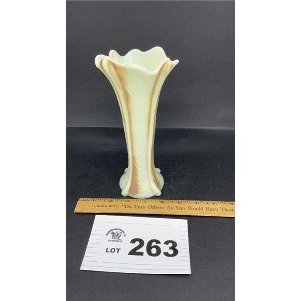 IMPERIAL GLASS CUSTARD VASE 8 inches