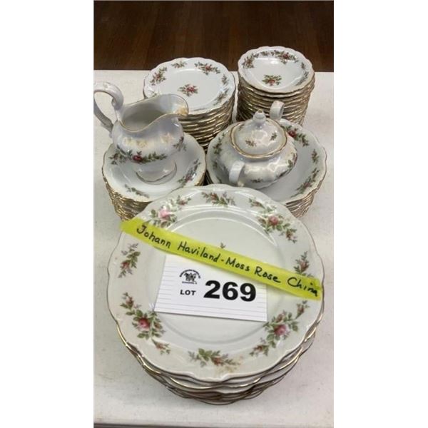 JOHANN HAVILAND MOSS ROSE CHINA