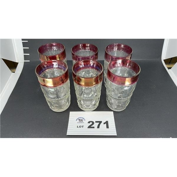 KINGS CROWN WATER GLASSES 6