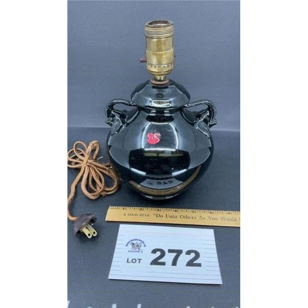 McCOY POTTERY TABLE LAMP 9 inches tall