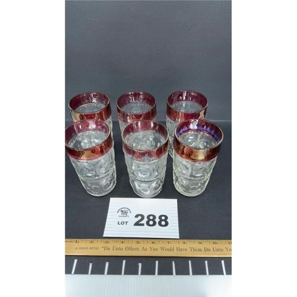 KINGS CROWN WATER GLASSES 6